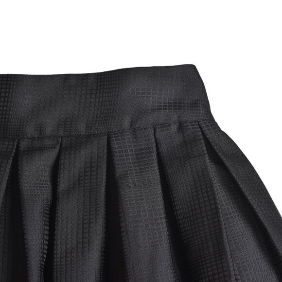 Alice + Olivia Black Pleated Box Mini Skirt Size Small - Picture 4 of 9